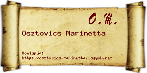 Osztovics Marinetta névjegykártya